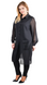 Кітана. Подовжений блузон plus size. Чорний. 485140343 фото 1