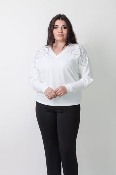 Шанталь. Нарядна кофтина зі стразами. Білий 49527842233 фото