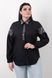 Юстина. Сорочка plus-size, декорована стразами. Чорний+хамелеон 49527842275 фото 1