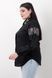 Юстина. Сорочка plus-size, декорована стразами. Чорний+хамелеон 49527842275 фото 3