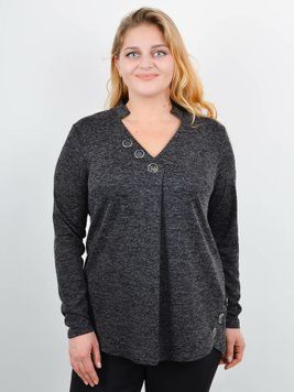 Єлена. Кофта трикотажна жіноча великих розмірів. Графіт. 485142696 фото